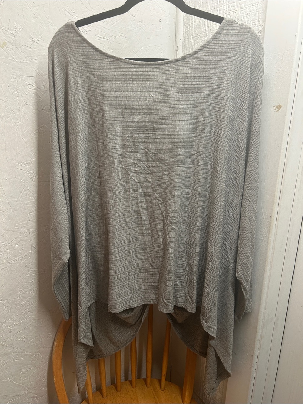 Relaxed Boatneck Tunic Top in Heather Gray is appealing OLITB